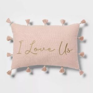 I Love Us pink throw / accent pillow